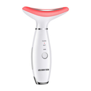 Face and Neck Massager with LED Light Therapy
